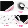ABONNIE Easy Fan Lash Extensions, Rapid Blooming Volume Lash Extensions, D Curl Cashmere Fan Lash Extensions, 0.05 Thickness 14-22mm Mix Length Self Fanning Volume Lashes Extension (D-0.05,14-22mm)