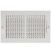 EZ-FLO 10 x 6 Inch (Duct Opening) White Air Vent Cover for Wall or Ceiling, Two-Way Ventilation Register, 13-3/4 Inch x 7-3/4 Inch (Overall Dimensions), Solid Steel HVAC Cover, 61610