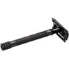 Merkur Double Edge Safety Razor, Straight Cut, Extra Long Handle, Black PVD Coated, 1 ct.