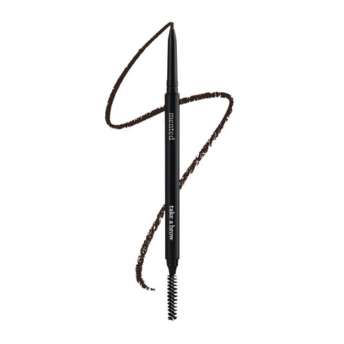 Mented Cosmetics Eyebrow Pencil, Eyebrow Stencil, Eyebrow Brush, High Brow Pencil with Spoolie Natural Looking Brows, All Day Wear Cruelty-Free, Take A Brow (Black Brown)