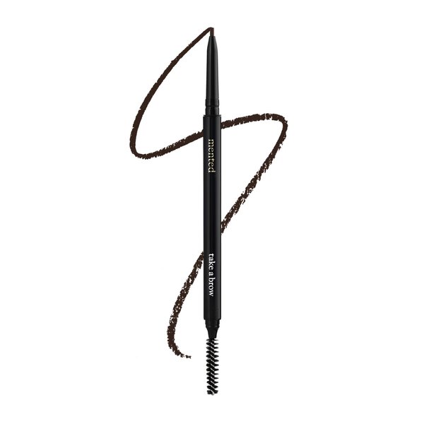 Mented Cosmetics Eyebrow Pencil, Eyebrow Stencil, Eyebrow Brush, High Brow Pencil with Spoolie Natural Looking Brows, All Day Wear Cruelty-Free, Take A Brow (Black Brown)