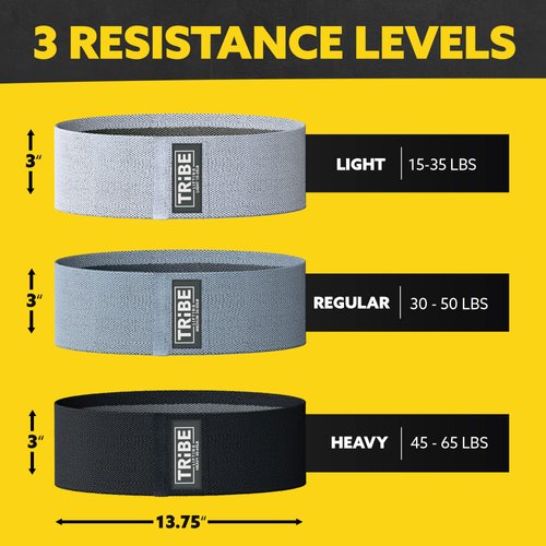 Fabric Resistance Bands for Working Out - Booty Bands for Women and Men - Exercise Bands Resistance Bands Set - Workout Bands Resistance Bands for Legs (Gray)