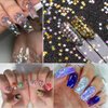 EBANKU Star Glitter Confetti, 24 Boxes Colorful Stars Holographic Sequins Laser Glitter Nail Art Flakes Nail Glitter 3D Manicure Decals Nail Decoration