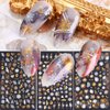 Christmas Nail Stickers, 3D Metal Gold Snowflake Nail Decals White Snowflake Elk Snowman Santa Claus Tree Christmas Bell Xmas Winter Nail Art Design for Women Kids(8Sheets)