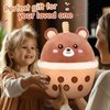 CozyWorld Bear Boba Tea Plush,Boba Bear Plush Pillow,Cute Bubble Tea Bear Stuffed Animal,Soft Boba Bear Plushie,Pearl Milk Tea Plush Toy Birthday Christmas Valentines Gifts for Kids (Brown,12 inch)