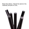 16PCS Keratin Gun Bond Glue Sticks - Professional Hair Adhesive Sticks Dent Puller Glue Sticks(Black)