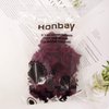 Honbay 7cm/2.76inch Rose Flower Crown Elastic Headband Hair Band Festival Hair Garland Wedding Headpieces (Red Wine)