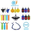 Xtra Tough Shark Tooth Sensory Chew Necklace (6 Pack) - Chewing Necklace Teething Necklace Teether Necklace Chew Toys for Kids, Boys or Girls - Teething Toys Designed for Autism Aggressive Chewers
