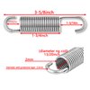 GNPADR GUPO 3-5/8"Stainless Steel Replacement Recliner Sofa Mechanism Tension Spring - Long Neck Hook (2PCS)/Silver