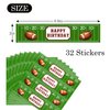 MonMon & Craft Football Birthday Water Bottle Stickers - Sport Theme Birthday Bottle Wrappers Baby Shower - Kids Boy Men Football Player Birthday Party Bottle Labels Supplies Waterproof (Set of 32)