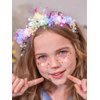 Yean Light up Butterfly Fairy Headband Pearl Princess Tiara LED Crystal Festival Hair Accessories for Women and Girls