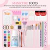 Acrylic Nail Kit with Everything 3PCs Acrylic Powder 4PCs Gel Nail Polish with Drill and U V Light 18PCs Glitter Powders Nail Kit Acrylic Set for Beginner DIY Home Salon