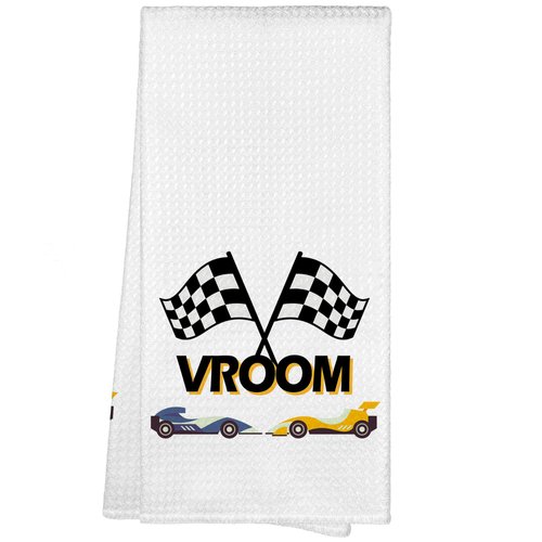 WAITPI Race Car Kitchen Towels Towel, Nursery Race Car Decor Decorations Dish Hand Towels for Kitchen Bathroom Boys Room, Nursery Decor Gifts Towels for Women Men Boys 16x24 Inch