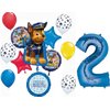 Anagram Paw Pups on Patrol 2nd Birthday Party Supplies Chase 13pc Balloon Bouquet Decorations