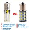 1156 Ba15s 1141 P21w 12v LED Bulbs, Single Contact Bayonet Base, 5W Cool White 6000K 500LM, Waterproof Light, for RV, Trailer, Boat, Lawn Tractors, Mower. (Pack of 2)