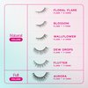 everGREEN Plant Lashes | Half Lashes | Strip Lashes | Natural Wispy Lashes | Fake Eyelashes | Plant-Based Fibres | Flared & Natural Volume (Floral Flare) Half Lash