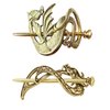 Tinsow 2 Pcs Silver Celtic Hair Slide Hairpins Hair Accessories Hair Clips, Creative Hair Barrette Minimalist Hair Claw Hair Pin Hair Accessories for Women (Style B L)