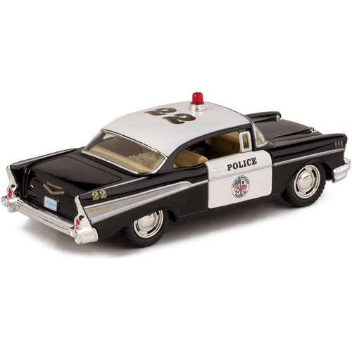 KiNSMART 1957 Bel Air Classic Police Car 5 Inch 1:40 Scale Die Cast Metal Toy Cars