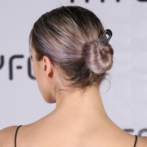 HYFEEL French Hair Pins Metal Hair Forks U Shaped Long Chignon 2 Prong Sticks for Women Hair Accessories (Black, Gold, Silver) 3Pcs