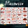 25 Sheets Halloween Zombie Temporary Tattoos, NEDEQI Plus-Size Scar Fake Blood Tattoos Waterproof Realistic Stitches Wound Temp Sticker for Zombie Makeup Chucky SFX Cosume Prank Cosplay Kids Men Women