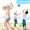 AMOR PRESENT 6PCS Inflatable Playground Ball, 8.5 Inches Bouncing Kick Ball for Kids, Giant Rubber Dodgeballs with Hand Air Pump, for Indoor Outdoor Games, Pool Toys, Party Favors