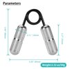 LOQATIDIS Mini Grip Strength Trainer, Metal fingers thumb Hand Grip Strengthener, Hand Rehabilitation Finger Strength Training Muscle Building, Suitable for Teenagers Adult Kids (2PCS Black + Silver)
