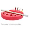 Pinkiou Permanent Makeup Holder Silicone Eyebrow Tattoo Pigment Organizer Ink Cotton Swabs Cup Holders Microblading Supplies (Red)