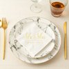 Crisky Napkins Mr and Mrs Gold Cocktail Beverage Dessert for Wedding Shower Engagement Party Decorations, Cake Table Decor Supplies. 100 Pcs, 3-Ply