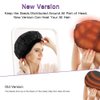 Deep Conditioning Heat Cap Cordless 100% Natural Cotton Flaxseed Seed Interior Microwave Treatment Steam Hot Cap for Deep Conditioning Natural Curly Hair, Drying, Styling (Black)