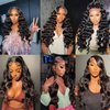 SIIKAP Body Wave Human Hair Bundles 16 16 16 Inch Human Hair Body Wave Bundles Body Wave Bundle 10A Grade 100% Unprocessed Brazilian Body Wave Bundles 3 Bundles Hair Extensions Natural Black Color