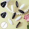 HINZIC 16Pcs Hijab Pins, 2 Boxes Muslim Scarf Safety Pins, Brooch Pins Scarf Pins Clips Safety Locking Baby Cloth Nappy Pin for Women Muslim Scarf Clothing, Black+White