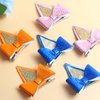 IKUHRMO 6 PCS Blue Ears Hair Clips, Glitter Bow Hair Barrettes Hair Accessories for Kids Halloween Costume Cosplay Theme Party Supplies Birthday Decorations