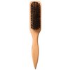 OWIIZI Slick Back Hair Brush for Smoothing Ponytail, Soft Boar Bristle Styling Edge Control Brush for Sleek Hair, Wooden Rat Tail Pointed Handle Wax Stick for Hair, Teasing Hair Brush for Men Women