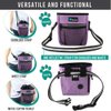PetAmi Dog Treat Pouch, Pet Treat Pouch for Training, Dog Walking Bag Holder for Kibbles, Pet Food Toy, Dog Trainer Essentials Supplies, Poop Bag Dispenser, 3 Ways to Wear (Purple)