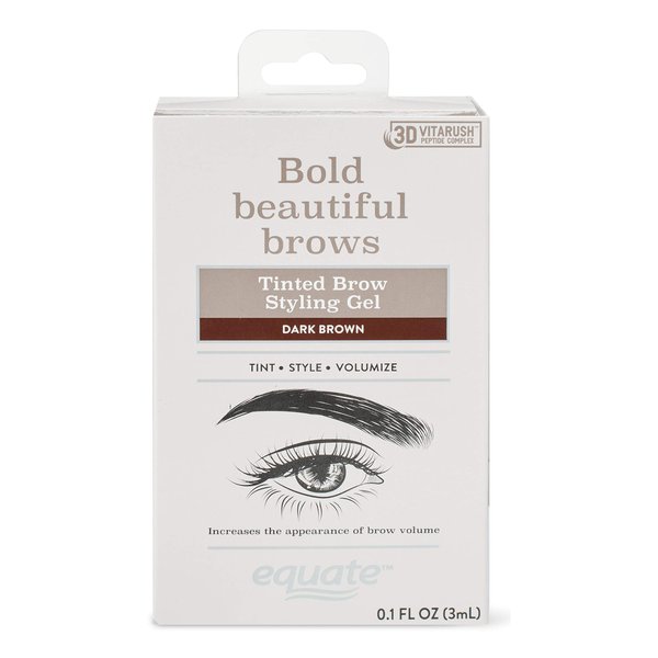 Equate Tinted Brow Styling Gel- Dark Brown