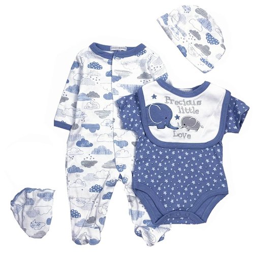 Reborn Dolls Baby Boy Clothes 5 Pcs Set Elephant Clothing for 20-22 Inch Reborn Newborn Baby Doll Clothes…