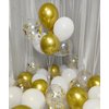 300 Pack Gold and White Balloons + Gold Confetti Balloons - 12 Inch for Birthday Party, Wedding, Baby Shower, Graduation - White and Gold Balloons Decorations