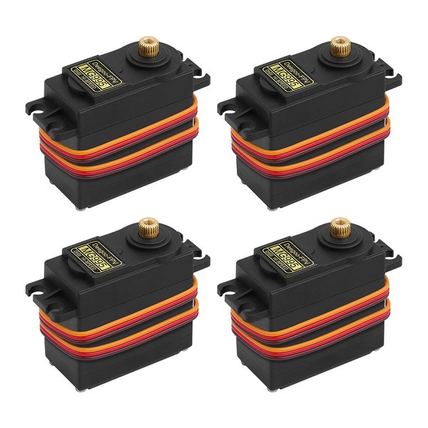 4PCS Servo Motor MG995 Control Angle180 Metal Gear Servo 20KG Digital High Speed Torque Servo Motor for Smart Car Robot Boat RC Helicopter