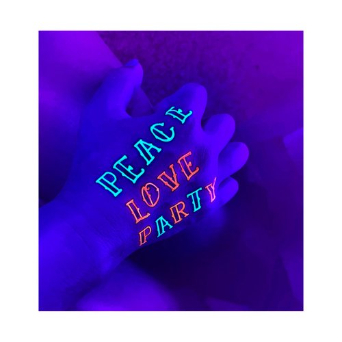 Temporary Blacklight Reactive Tattoos – 1 Sheet Neon Letter Alphabet Numbers Rave Accessories Glow in the Dark Party Supplies | Knuckle Temp EDM EDC Party