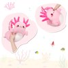 Auspicious beginning 20" Cute Axolotl Stuffed Animal Plush Pillow, Soft Kawaii Cat face Pink Axolotl Body Pillow Long Plush Doll Standing Hugging Pillow Toys for Kids Children Adults Gifts
