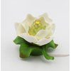 Cosmos Gifts Fine Porcelain Lighted White Magnolia Night Light Figurine, 5-3/8" L
