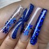 Tyuimhx 12 Grids Christmas Nail Art Glitter Sequins 3D Holographic Winter Snowflake Nail Art Glitter Flakes White Blue Pink Green Snowflake Designs Xmas Nail Decorations for Acrylic Nails Supplies