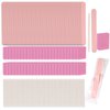 50 Set Disposable Manicure Kit, including 50pcs Mini Nail Buffer, 50pcs Nail File, 50pcs Wood Stick, 50pcs OPP Bag, Press on Nail Tool Kit for Salon Home (pink)