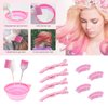 Asqraqo 11pcs Hair Coloring Dyeing Kit - Professional Salon Tools for DIY Mixing, Includes Hair Clips, Mixing Bowl, Dye Color Brush, Earmuffs - Perfect for Bleaching and Hair Dye