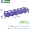 Ezy Dose Weekly (7-Day) Pill Organizer, Vitamin and Medicine Box, Medium Compartments, Colors may vary, Made in the USA