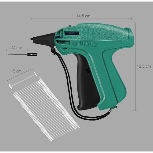 GILLRAJ Tagging Gun for Clothing【Jumbo Pack 5000pcs 2" Barbs】& 6 Needles, Clothes Retail Price Hang Tag Attacher Gun Fastener for Store Consignment Garage Yard Sale