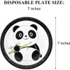 40 Pcs Panda Baby Themed Party Supplies Set, Panda Baby Cake Plates and Napkins Disposable Tableware Set, Birthday Party Decorations for Boys Girls and Baby Shower 20 Serves