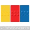 Building Blocks Birthday Party Mini Candy Bar Wrappers - 45 Stickers