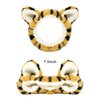 yueton 1 Pack Cute Tiger Face Wash Headband Hairband Cartoon Makeup Headbands Coral Fleece Elastic Headband for Washing Face Beauty