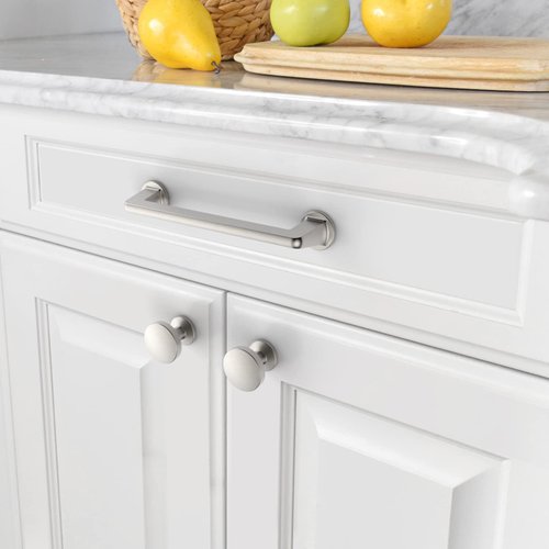 Asidrama 10 Pack Brushed Satin Nickel Kitchen Cabinet Knobs Dresser Knobs Drawer Knobs Cabinet Hardware Zinc Knobs for Dresser Drawers